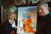 Dr. Gabriele Weishäupl stellte am 153.02.2012 das offizielle Plakatmotiv der Wiesn 2012 von Björn Maier aus München vor (©Foto: Ingrid Grossmann)
